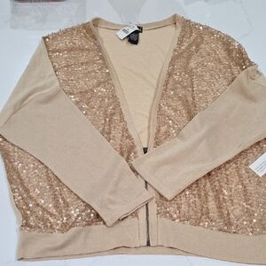 Wet Seal Tan Sequin Jacket